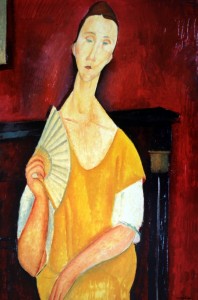 Amedeo Modigliani, Donna con ventaglio