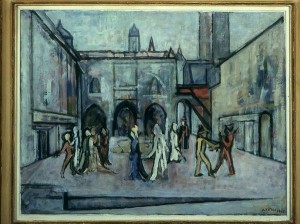 Alberto Vitali, Maschere in piazza Vecchia (1948)