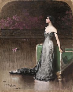 Vittorio Matteo Corcos (Livorno 1859 - Firenze 1933) Ritratto di Lina Cavalieri    