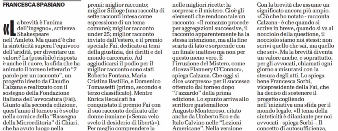 La lezione della brevità